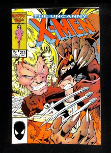Uncanny X-Men #213 Sabertooth vs. Wolverine!