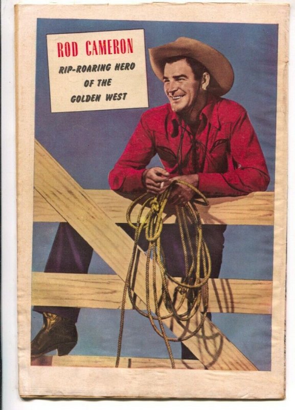 Rod Cameron Western #6 1950 Fawcett -B-western film star photo covers-G/VG