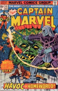 Captain Marvel (1st Series) #41 (with Marvel Value Stamp) FN ; Marvel | November