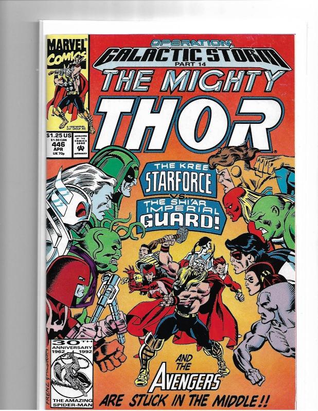 THOR #446 - NM - 1ST COVER APP STARFORCE - CAPTAIN MARVEL - KREE - MCU KEY