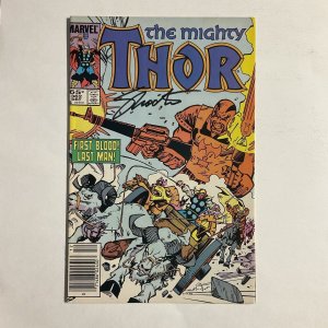 Thor 362 1985 Signed by Jim Shooter Newsstand Marvel VF very fine 8.0