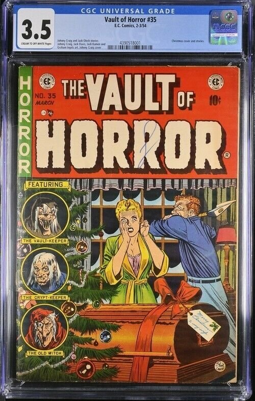 EC Comics Vault Of Horror #35 CGC 3.5 Christmas Cover And Stories
