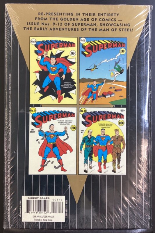 DC Archives Superman Vol. 3 #9-12 HC - 1991