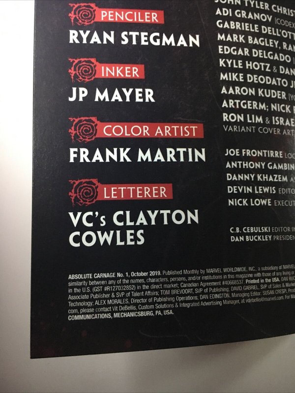 ABSOLUTE CARNAGE #1 (NM) ARTGERM VARIANT COVER! FIRST ISSUE!