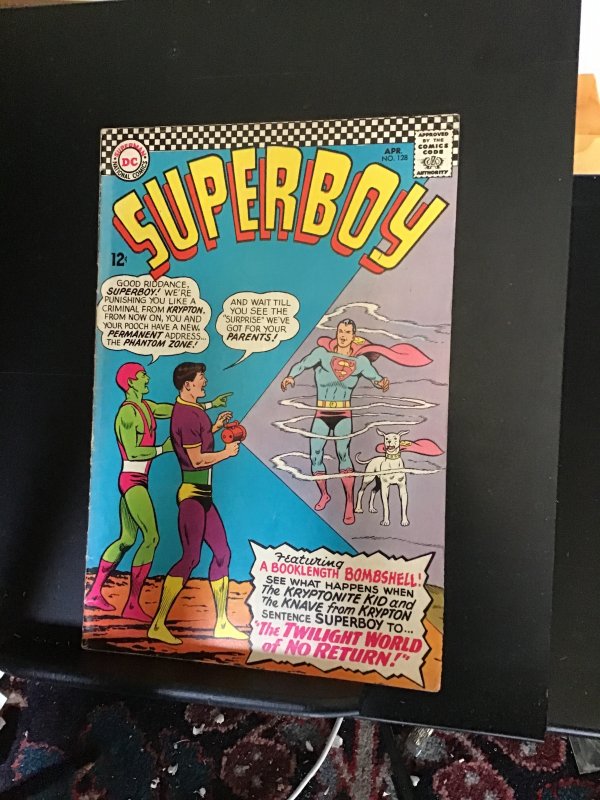 Superboy #128 (1966) High-grade kryptonite kid, Dev-‘Em! Wytheville CERT!