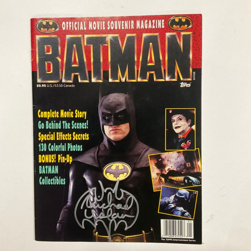 Batman Official Movie Souvenir Magazine Fine 6.0 Signed Michael Uslan Magazine 