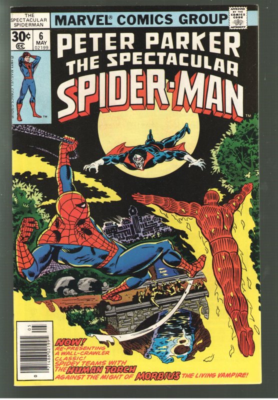 PETER PARKER SPECTACULAR SPIDERMAN 6  VFNM 9.0 EARLY MORBIUS