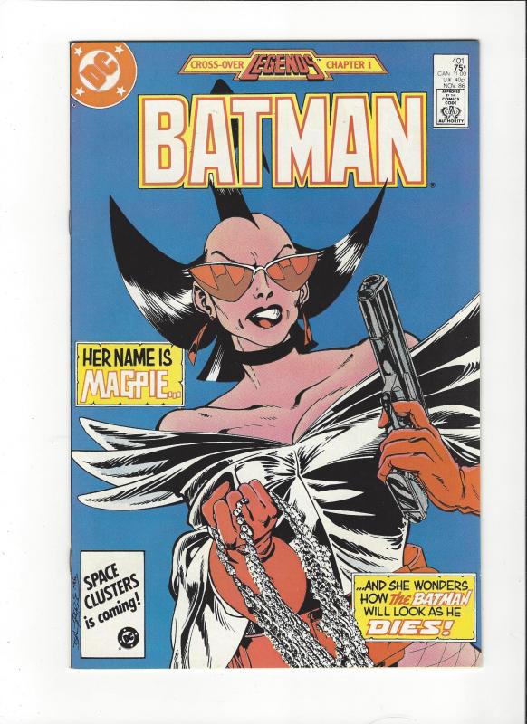 Batman #401 Legends Crossover 1st Magpie NM