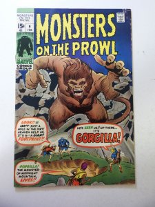 Monsters on the Prowl #9 (1971) GD+ Condition cover detached