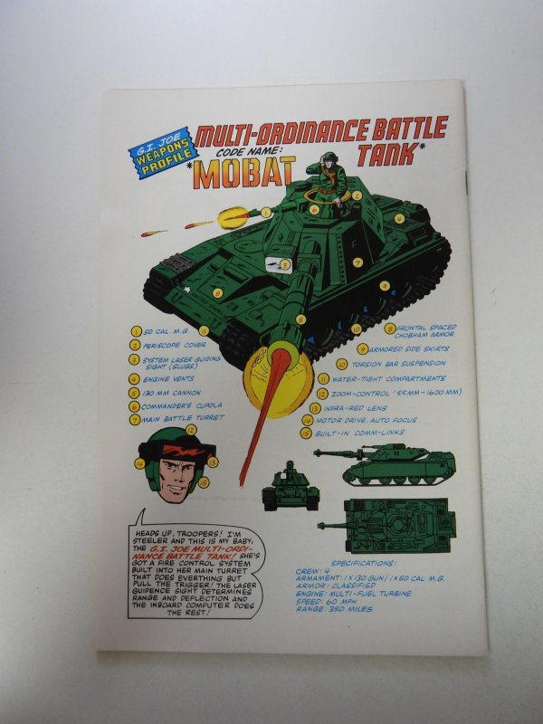 G.I. Joe: A Real American Hero #1 (1982) FN condition stain back cover