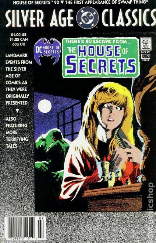 DC Silver Age Classics House of Secrets #92 NM 1992  Horror Reprint Comic of Key