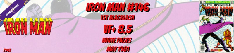Iron Man 146 VF+ 8.5 1st Blacklash Newsstand Marvel 1981