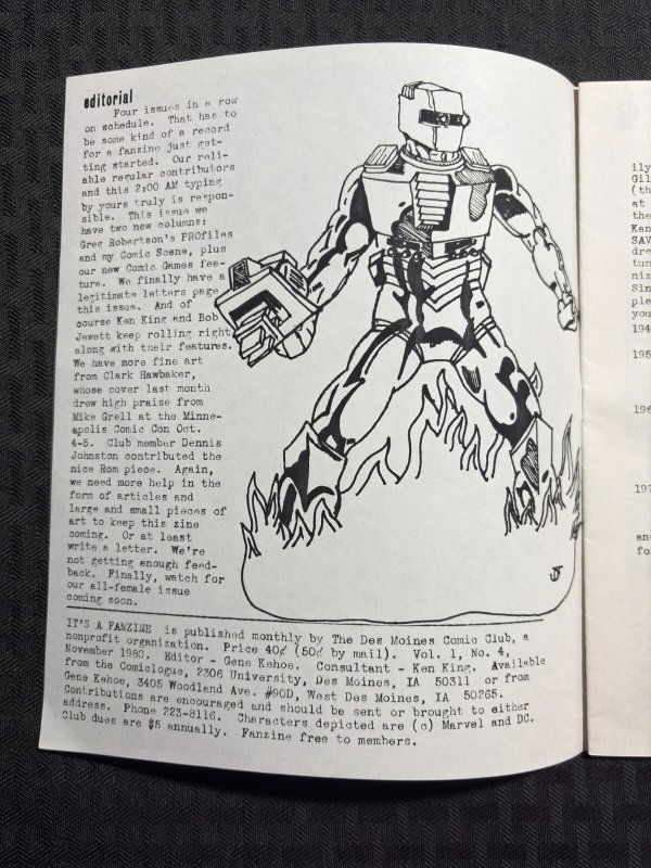 1980 IT'S A FANZINE Comics Fanzine #4 FN 6.0 Dark Phoenix Cover