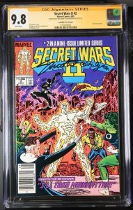 Secret Wars II (1985) # 2 (CGC 9.8 SS) Signed Al Milgrom * Jim Shooter * CPV