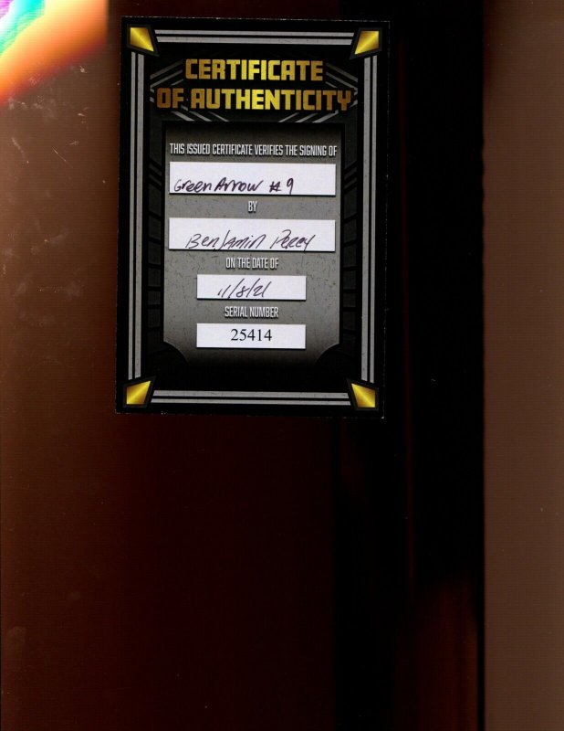 GREEN ARROW #9 -  BENJAMIN PERCY COVER A - SIGNED WITH COA (9.0) 2016