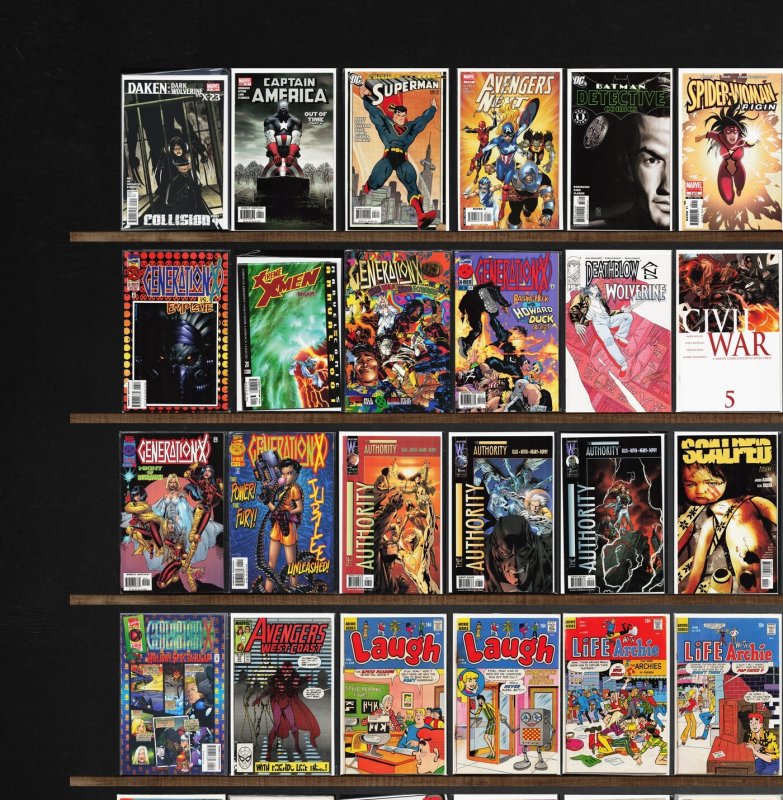 Huge Lot 160+ Comics with Generation X, Jla, The Uncanny X-Men & More!