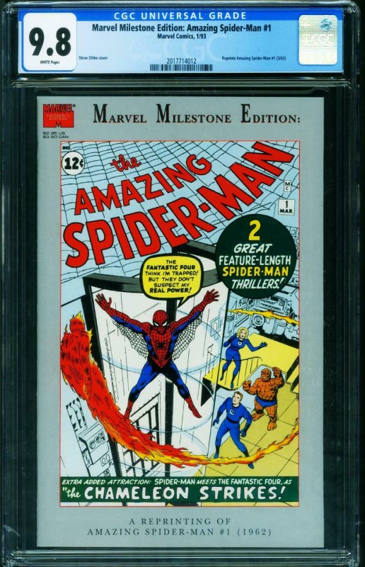 Marvel Milestone Edition: Amazing Spider-Man #1 CGC 9.8  1st SPIDER-MAN 20177...