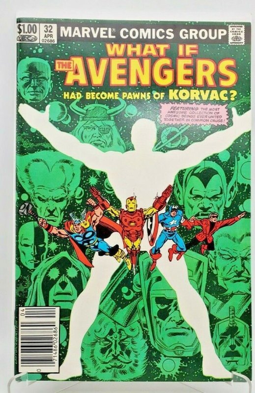 WHAT IF...#32 Avengers had become pawns of KORVAC NEWSSTAND  1982 Marvel VF/NM