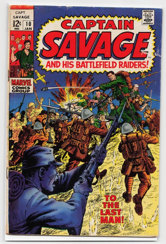 Captain Savage #10 (1969) Captain Savage and His Leatherneck / Battlefield Ra...