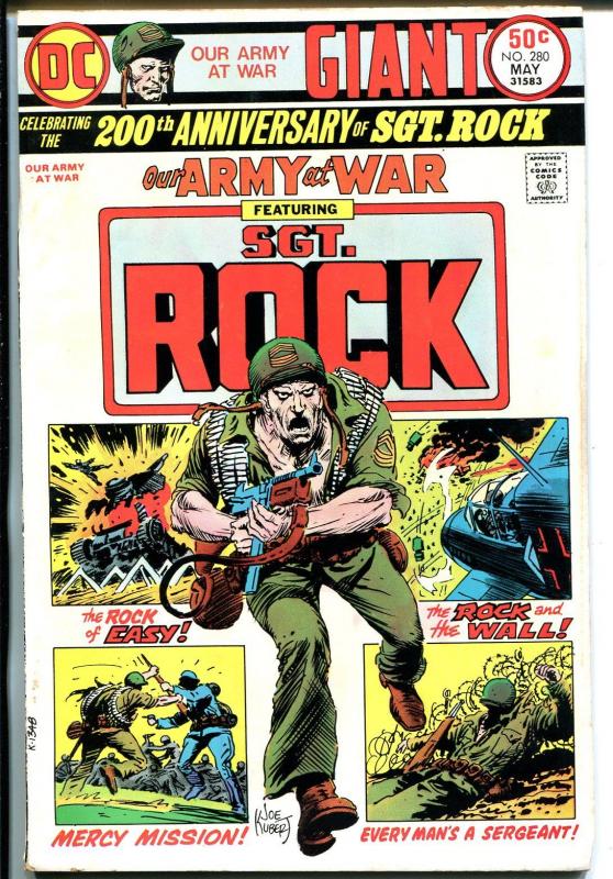 Our Army at War #280 1975-DC 200th Anniversary of Sgt Rock-Kubert-VG/FN