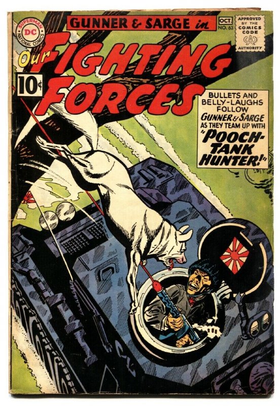 OUR FIGHTING FORCES #63-comic book 1960-DC-SILVER AGE-POOCH COVER-GUNNER & SARGE