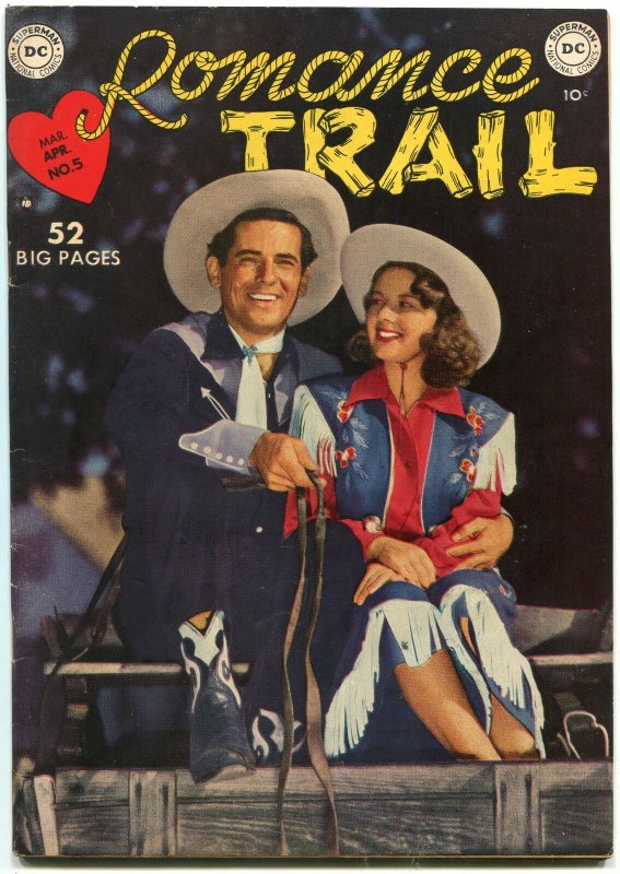 Romance Trail #5 1950- Photo cover- Golden Age DC Western- Nice VF