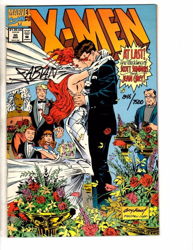 X-Men # 30 NM Marvel Comic Book SIGNED With COA By Fabian Nicieza Wedding J274