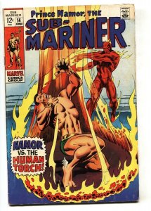 SUB-MARINER #14-HUMAN TORCH comic book VG