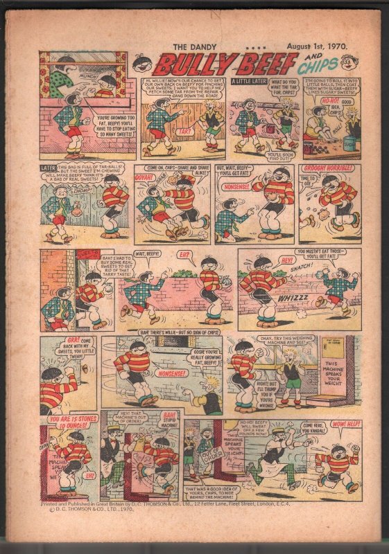 Dandy #1497 1970-D C Thompson-underground comix style-newspaper format-VG