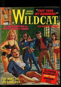 Wildcat Adventures Pulp October 1962- Spicy Prison Break cover- SS Nurses -VG-
