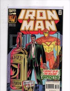 Marvel Comics Iron Man #313 Tony Stark attends AA. Tom Morgan Cover