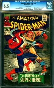 Amazing Spider-Man #42 CGC Graded 6.5 Mary Jane Watson Face Reveal. 2nd Rhino