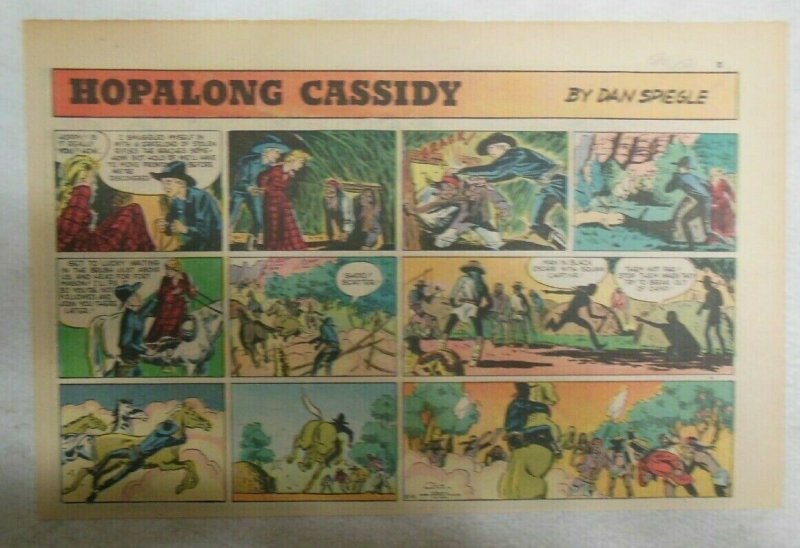 Hopalong Cassidy Sunday Page by Dan Spiegle from 5/21/1950 Size 7.5 x 10 inches