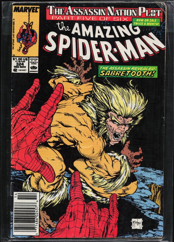 The Amazing Spider-Man #324 Newsstand Edition (1989) Spider-Man