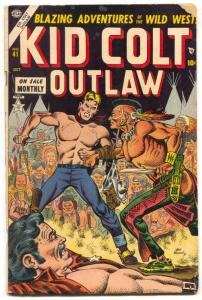 Kid Colt Outlaw #41 1954- Black Rider- Indian Knife Fight cover