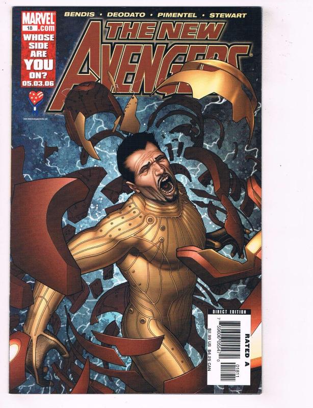 Lot Of 6 New Avengers Marvel Comic Books # 13 14 15 16 17 18 Iron Man Hulk J53