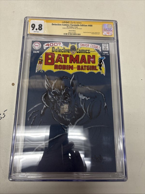 Detective Comics Facsimile (2024) # 400 (CGC 9.8 SS) Signed & Sketch tim Vigil