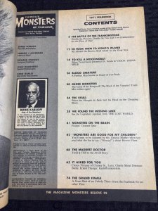 1971 FAMOUS MONSTERS Fearbook Magazine GD+ 2.5 Boris Karloff / Frankenstein