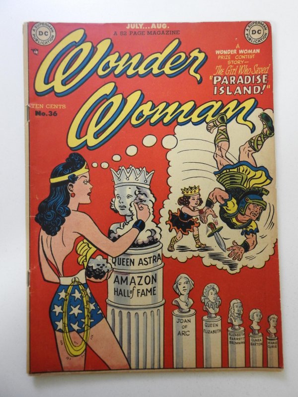 Wonder Woman #36 (1949) VG/FN Condition! 1/2 in spine split