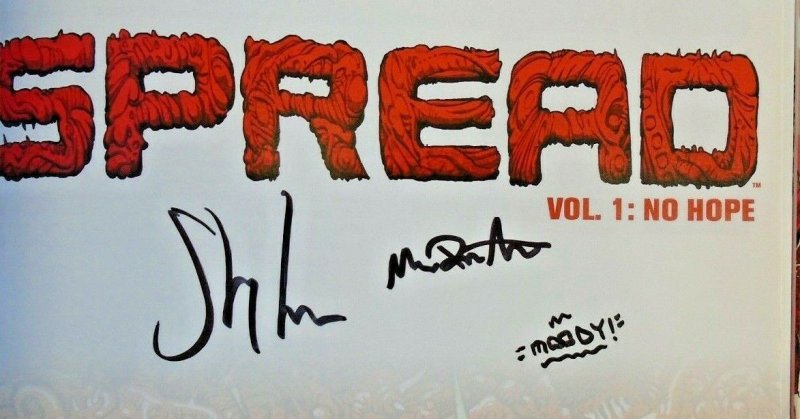 Spread Signed set TPs vol 1-3; vol 1 signed twice!