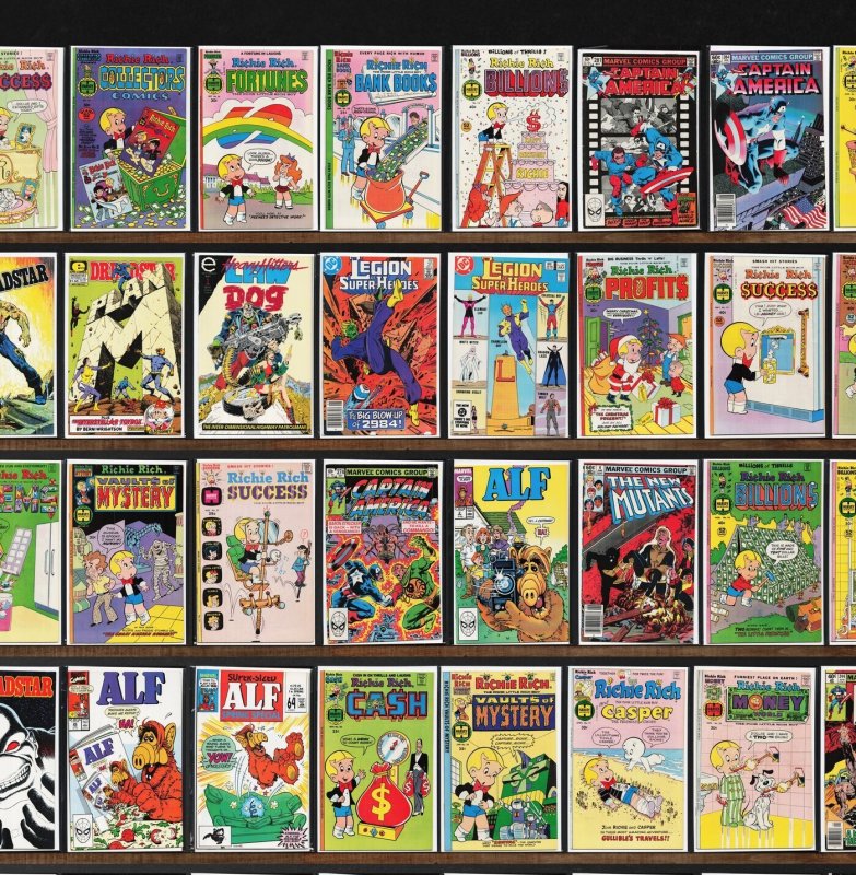 Huge Lot 140+ Comics with Captain America, Alf, Detective Comics & More!