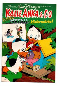 Walt Disneys Kalle Anka & C:O #17 - Swedish Language - Mickey Mouse -1987- FN/VF