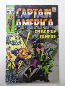 Captain America #120 (1969) VG Condition cover detached bottom staple