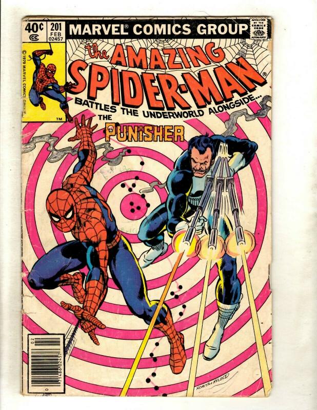 Amazing Spider-Man # 201 GD Marvel Comic Book Punisher Appearance HY1