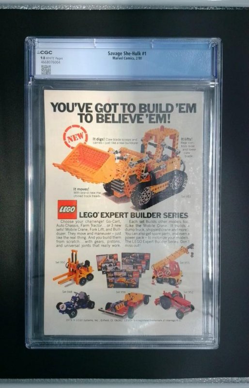 Savage She-Hulk #1 Origin and 1st App She Hulk CGC 9.8, Marvel Comics, 1980