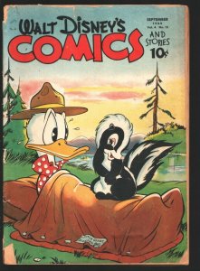 Walt Disney's Comic& Stories #48 1944-Dell-Donald Duck-skunk-Carl Barks art -...