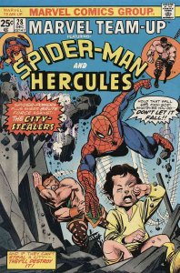 Marvel Team-Up #28 (with Marvel Value Stamp) FN ; Marvel | Spider-Man Hercules