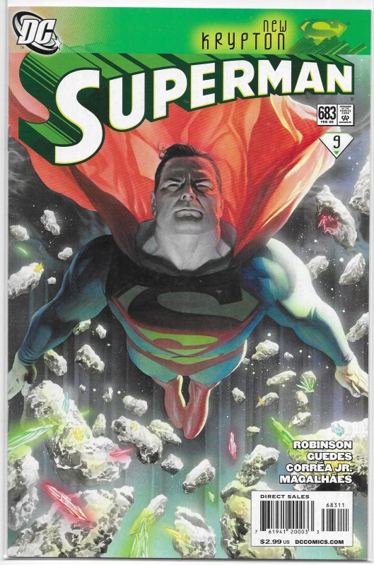 Superman (vol. 2, 2006) #683 VF (New Krypton green 9) Robinson/Guedes