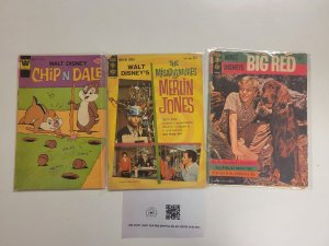 3 Gold Key Comics #46 Chip n Dale + #1 Merlin Jones + #1 Big Red 41 TJ13