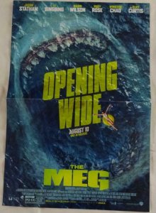 MEG Promo Poster , 11 x 17, 2018 ,WARNER BROS,  Unused more in our store 108